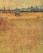 Vincent Van Gogh Arles:Vew from the Wheat Fields (nn04) oil painting